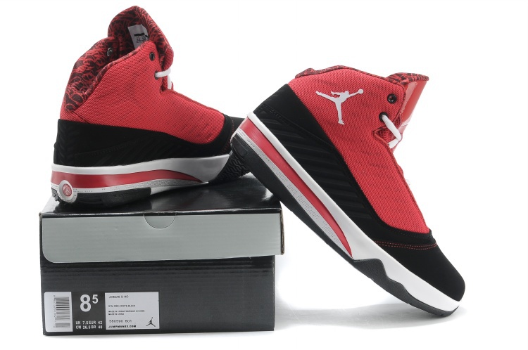 2013 Jordan B`MO Red Black White Shoes - Click Image to Close